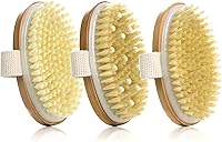VALENTISE Dry Brushing Body Brush 3 Pack - Wooden Soft & Stiff Bristles for Exfoliation, Cellulite Reduction, Circulation Boost - All Skin Types