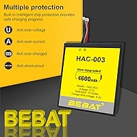 Vista 2 de HAC-003 Battery,4600mAh Replacement Battery for Switch 2017 Game Console HAC-001 HAC-A-BPHAT-C0 HAC-S-JP with Repair Tool Kit