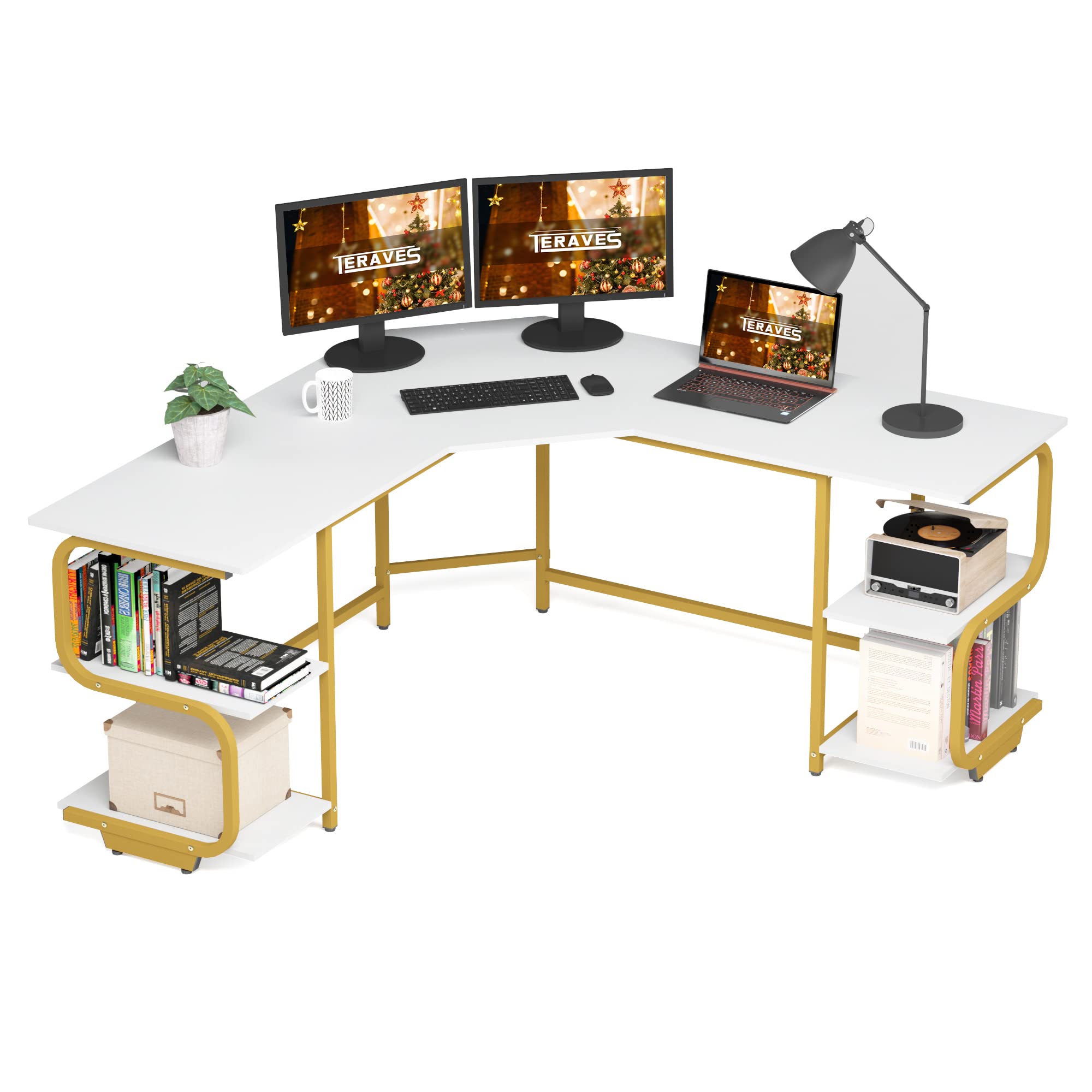 Buy Teraves Modern L Shaped Desk with Desk/Gaming Desk