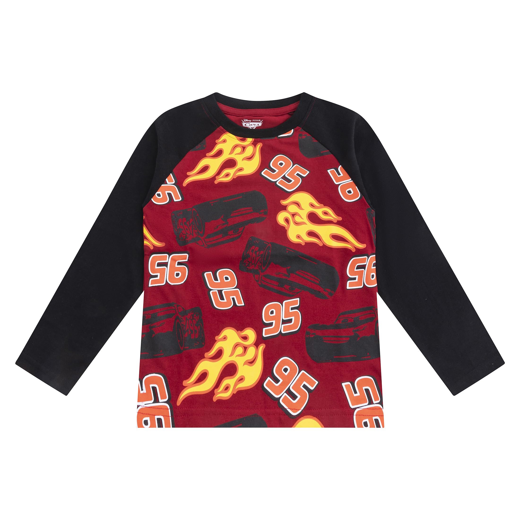 Disney Cars Lightning McQueen - Paquete de 3 camisetas de manga larga para niños pequeños y grandes