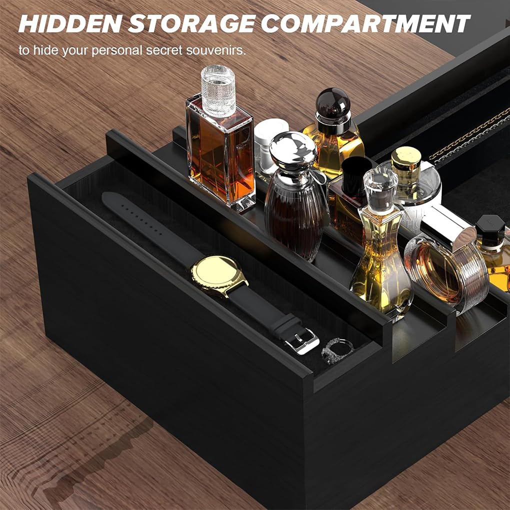 Organizador de Estante con Soporte de Colonia Elegante para Almacenamiento de baño, Soporte de Perfume, Organizador de para Madera para Perfume, Dormitorio