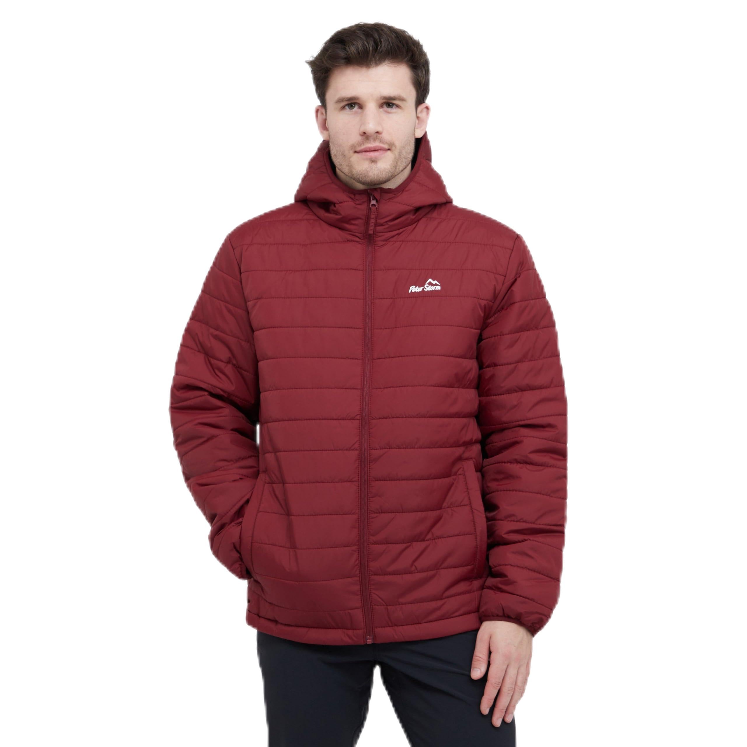 Peter Storm Men's Dark Red Blisco Ii Hooded Jacket Extra Small