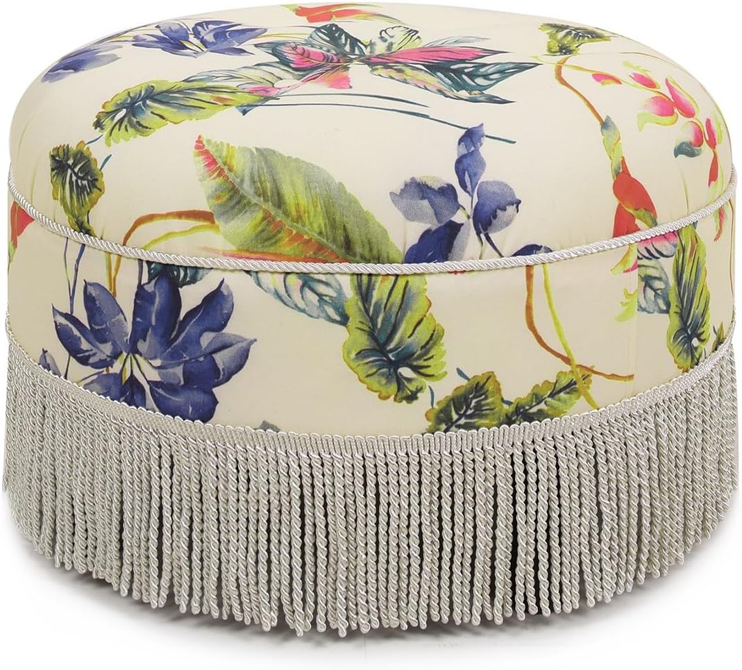 Jennifer Taylor Home Yolanda Ottoman, Off-White/Floral