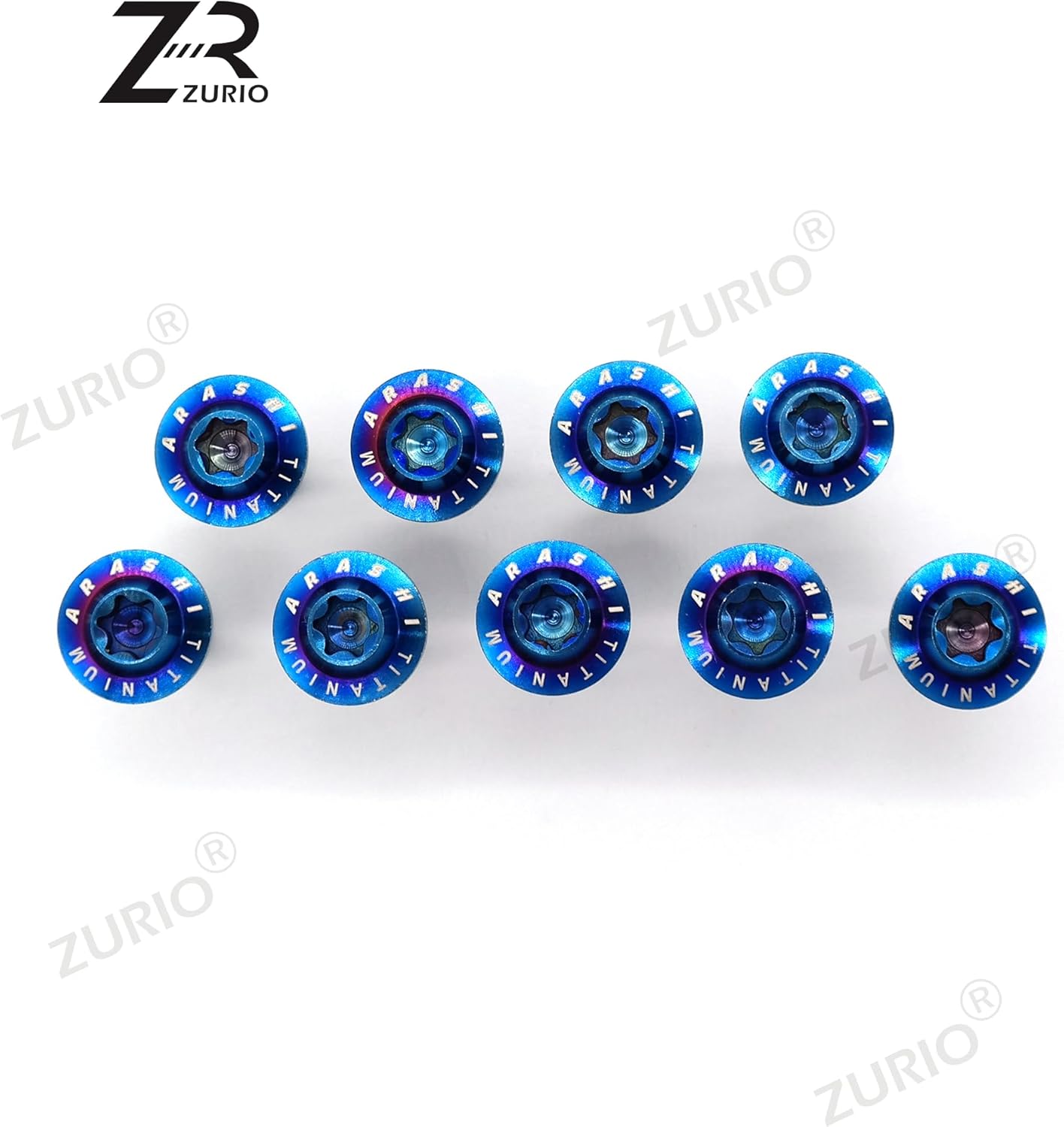 10 Pcs M8x22mm Titanium Alloy Front Brake Disc Rotors Mounting Bolts Screws Compatible with Suzuki GSXR 600 750 1000 1100 1300 Hyabusa, M109/R DL650 DL1000 DL1050 SV650 SV1000 TL1000R TL1000S, Blue