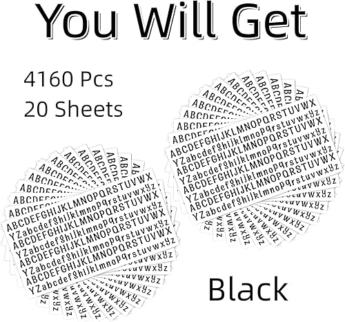 Miniatura 3 de 4160 calcomanías de 20 letras autoadhesivas de vinilo impermeables para buzón, buzón, ventanas, puertas, letreros, dirección, empresa (0.5 pulgadas)