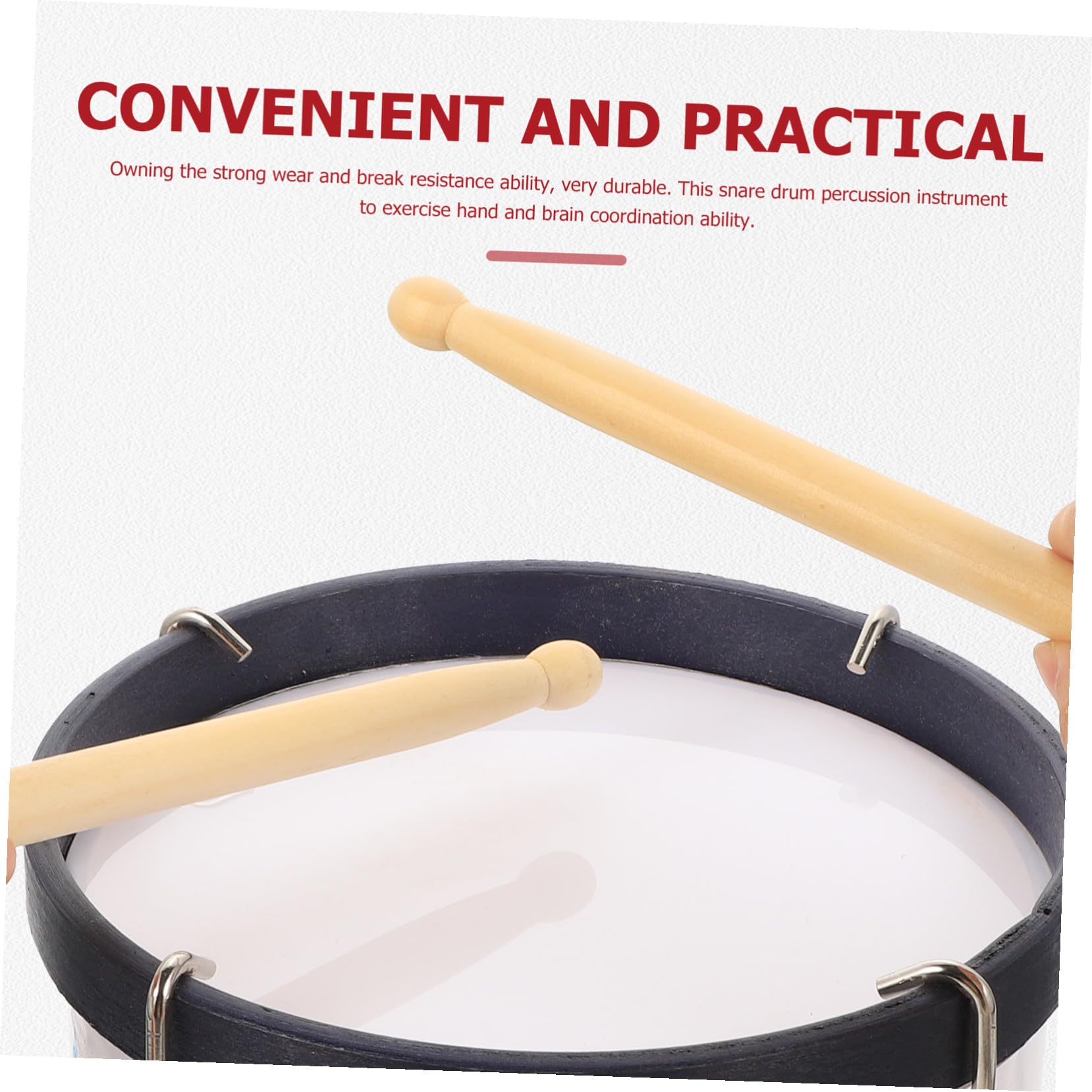 SUPVOX Instrumento de Percusión Infantil Rojo para Niños, Instrumento Musical de Madera y Metal, Set de Iniciación para Aprendizaje Musical y Desarrollo del Ritmo, Color Aleatorio