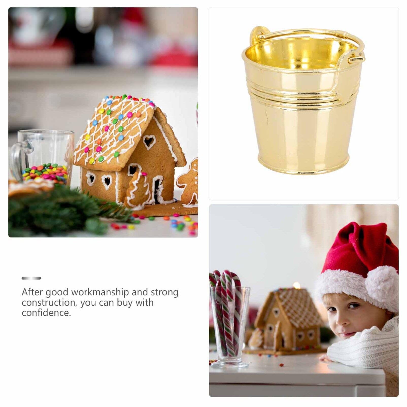 Miniature Metal Buckets 10Pcs Mini Metal Buckets Portable Party Snack Bucket Packing Box Wedding Candy Storage Buckets Small Pails with Handles Flower Bucket