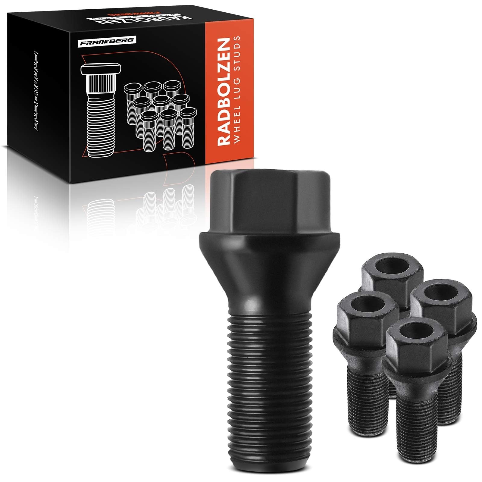 Frankberg 5x Bulloni ruota M14 x 1,25 mm Compatibile con Serie 1 2 3 4 5 6 7 8 X2 X3 X4 X5 X6 I3 I8 M.I.N.I B7