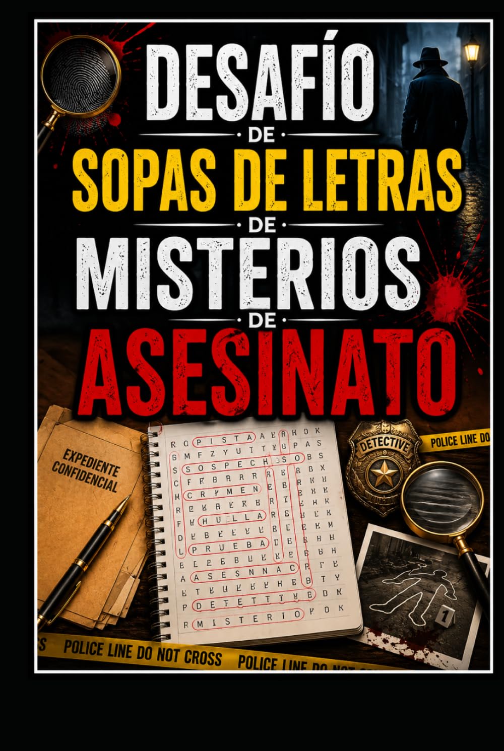 Desafío de Sopas de Letras de Misterios de Asesinato: Más de 100 Sopas de Letras Inspiradas en Detectives, Casos, Pistas y Misterios por Resolver