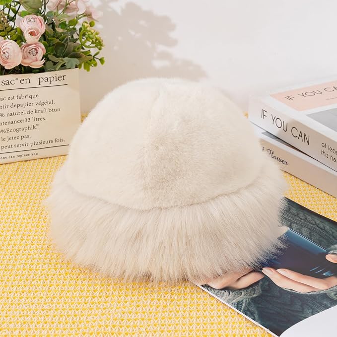 Sombrero tipo bucket de pelo sintético para mujer miniatura 5