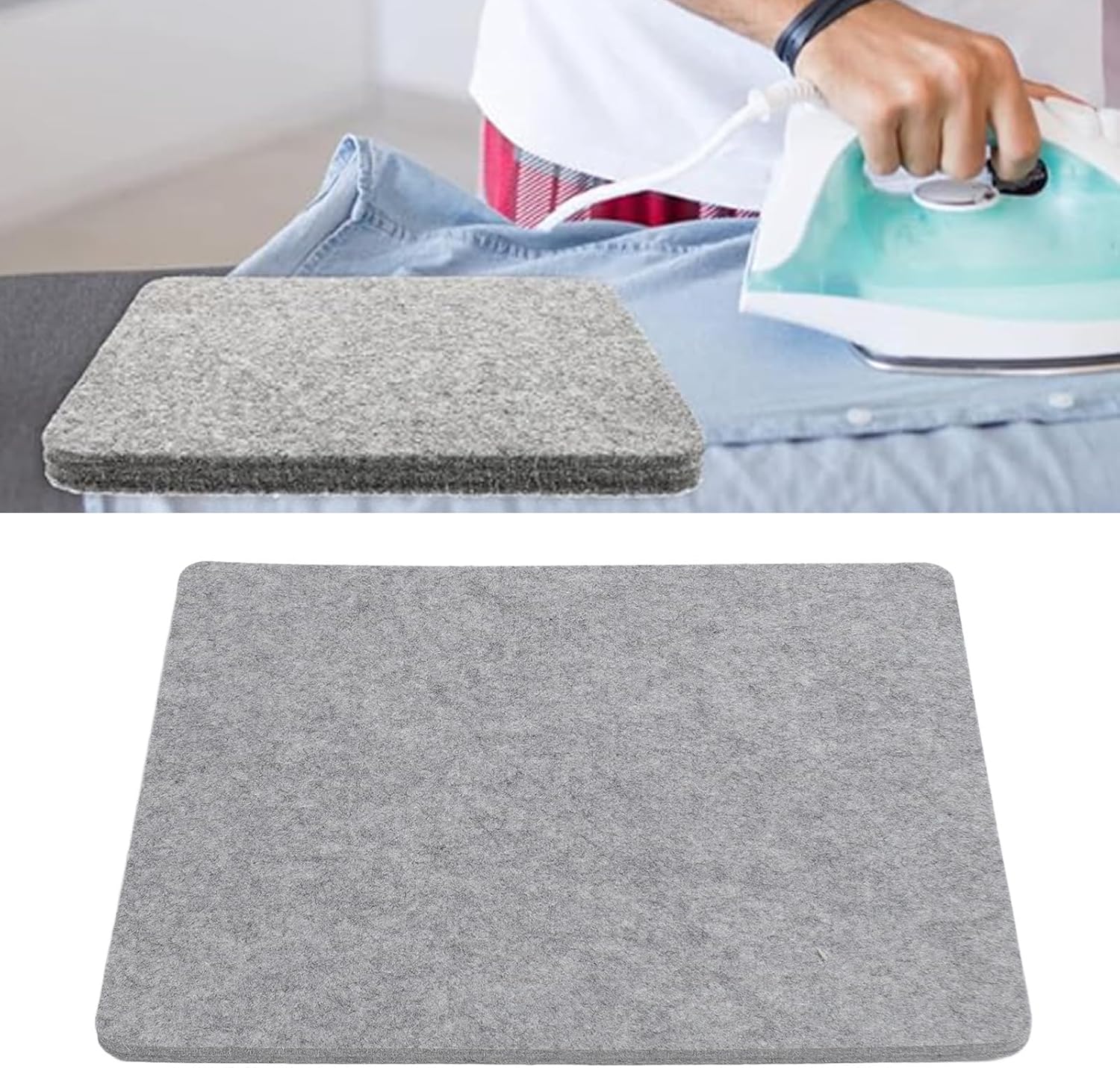 Tyenaza Wool Pressing Mat, Portable Felted Ironing Board Heat Resistant Pure Wool Pressing Pad Ironing Blanket for Quilting Supplies Sewing Notions DIY Crafts
