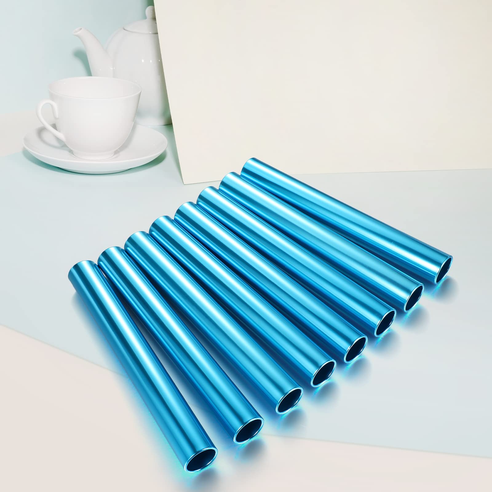 Amylove 8 relè in alluminio per pista, attrezzature da corsa, corsa, sport di squadra, atleti, resistenti alla corrosione, ad alta resistenza, superficie liscia (blu
