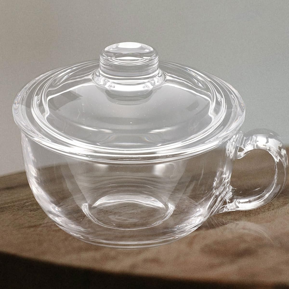 COLLBATH Müslischale aus Glas mit Deckel Kleine Frühstücksschüssel Transparent Suppenschüssel Hitzebeständig für Milch Joghurt und Haferflocken
