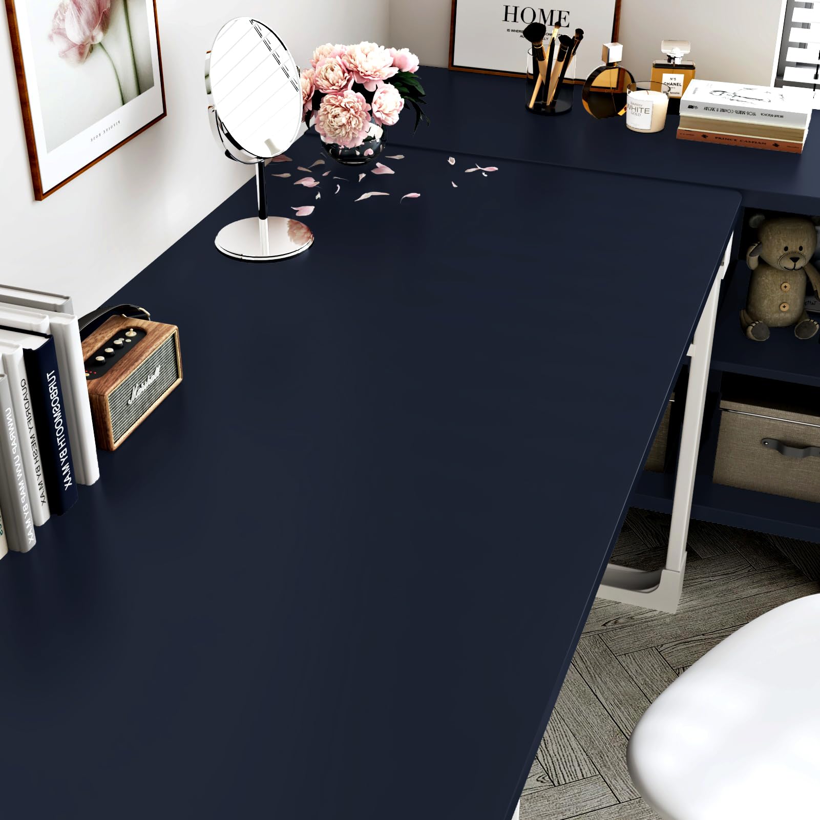 Sanders & Sanders behang effen marine blauw - 53 cm x 10.05 m - 935206 – vtwonen