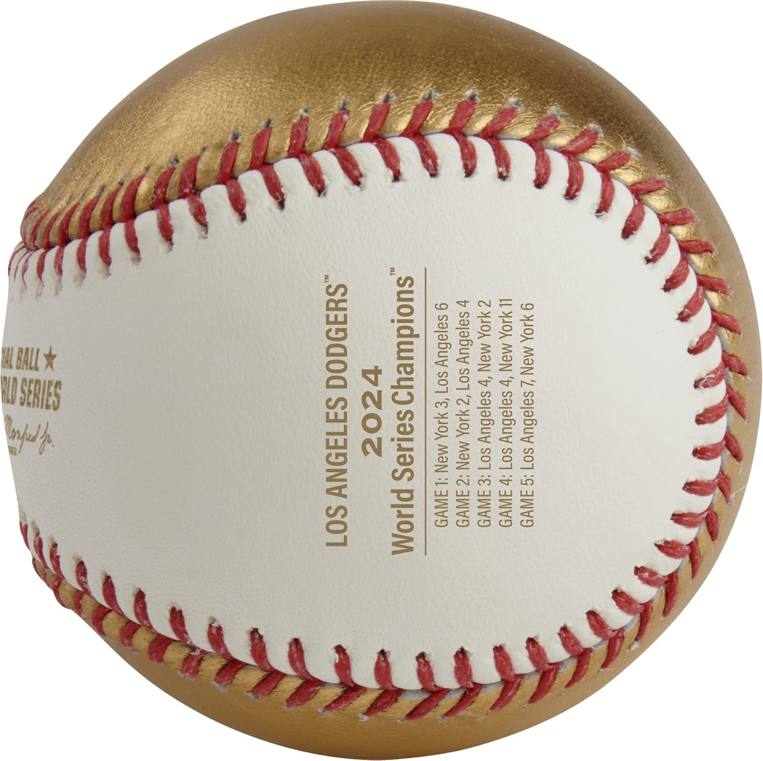 Rawlings Baseball MLB Commemorative Ball R00710002-WSBB24CHMP-R 2024 World Series Championship Ball Cube MLB 2024 Gold World Series Champions Baseball