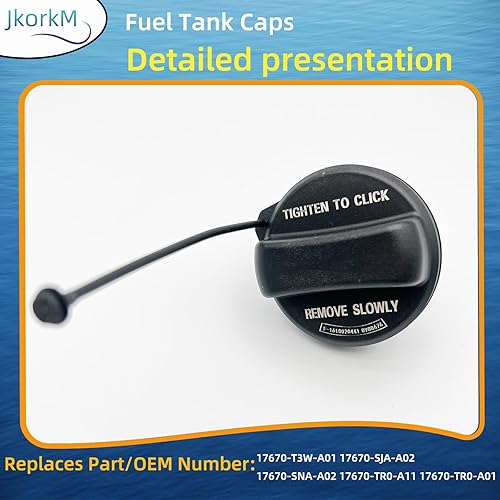 Miniatura 5 de 17670-T3W-A01 Tapa de Gasolina, Tapa de Combustible Compatible para Honda 2008-2017 Accord 2006-2015 Civic 2010-2015 Crosstour 2007-2016 CR-V