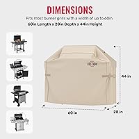 Vista 3 de Grillman Funda para parrilla, cubiertas de barbacoa al aire libre, carbón, parrillas de gas, impermeable, a prueba de rasgaduras, resistente a