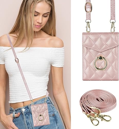 Miniatura 7 de Asuwish Funda para teléfono Samsung Galaxy Z Flip 3 5G 2021 con anillo de bloqueo RFID, correa cruzada para muñeca, soporte para tarjeta de crédito,