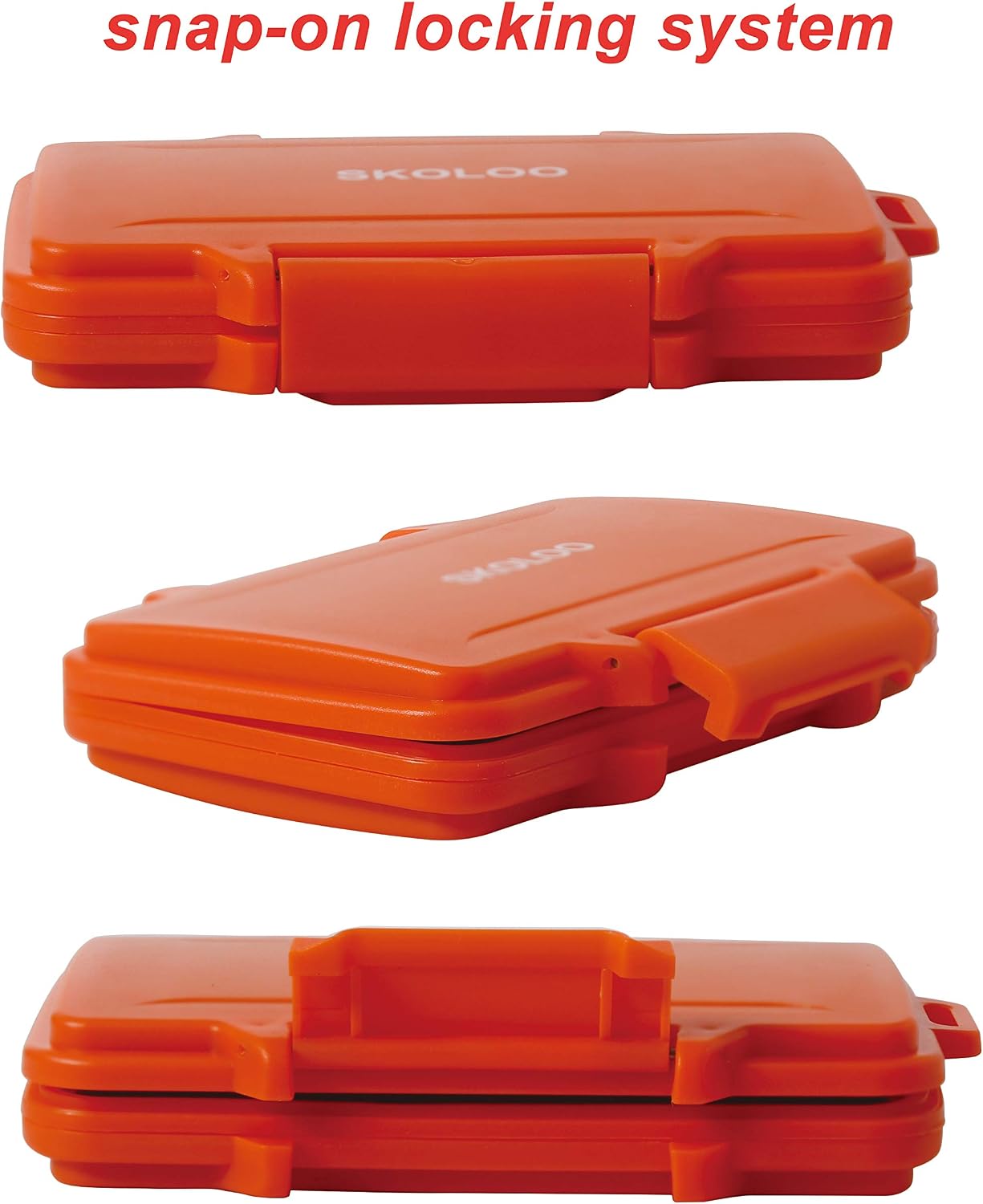 SKOLOO SD Card Case Waterproof Memory Card Holder Micro Storage & Wallet for Card, Orange
