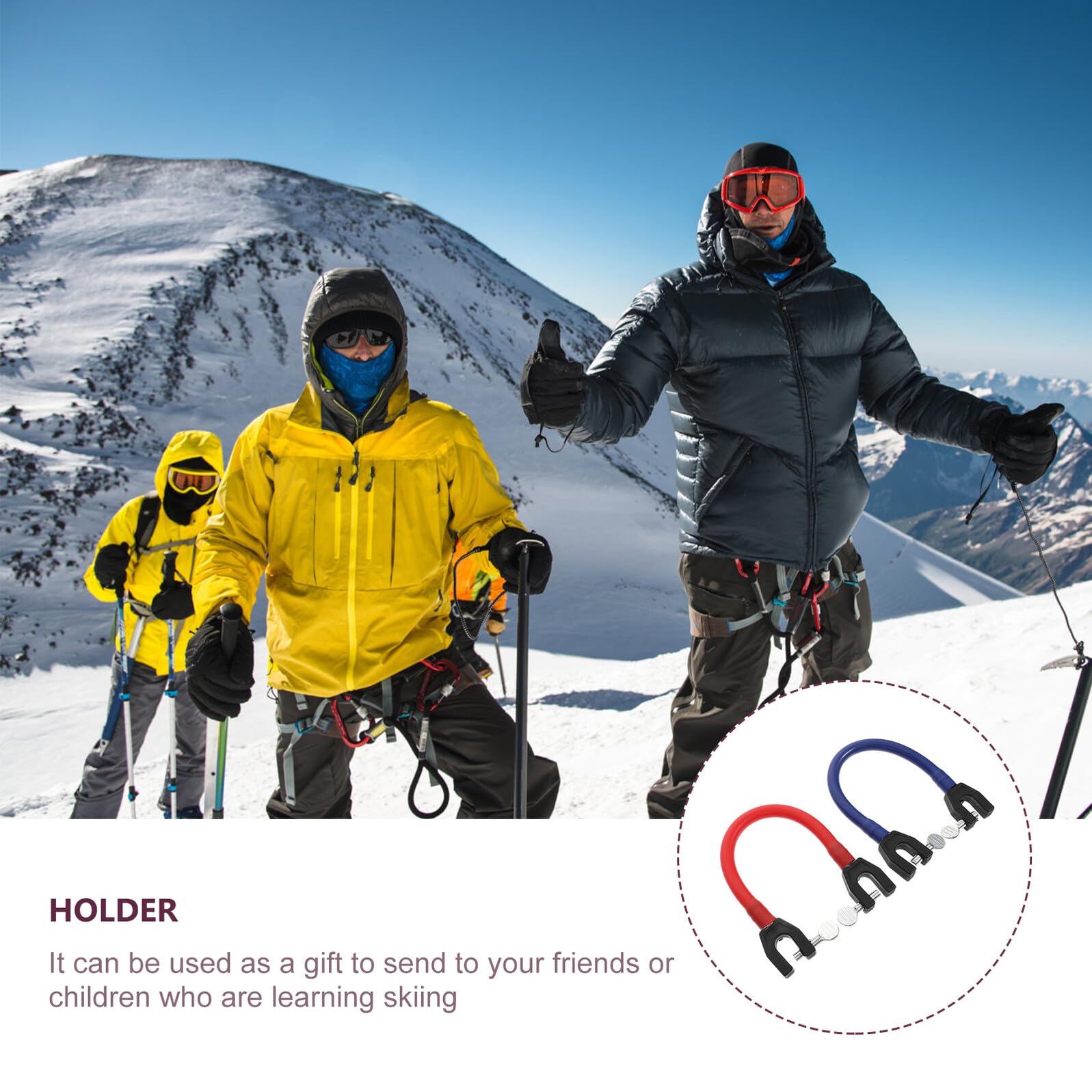 BESPORTBLE Connettori per Sci Professionali 2 Pezzi Attrezzi per Principianti per Controllo velocità e Curva Accessori Leggeri e Portatili per Snowboard e Sci da Esterno