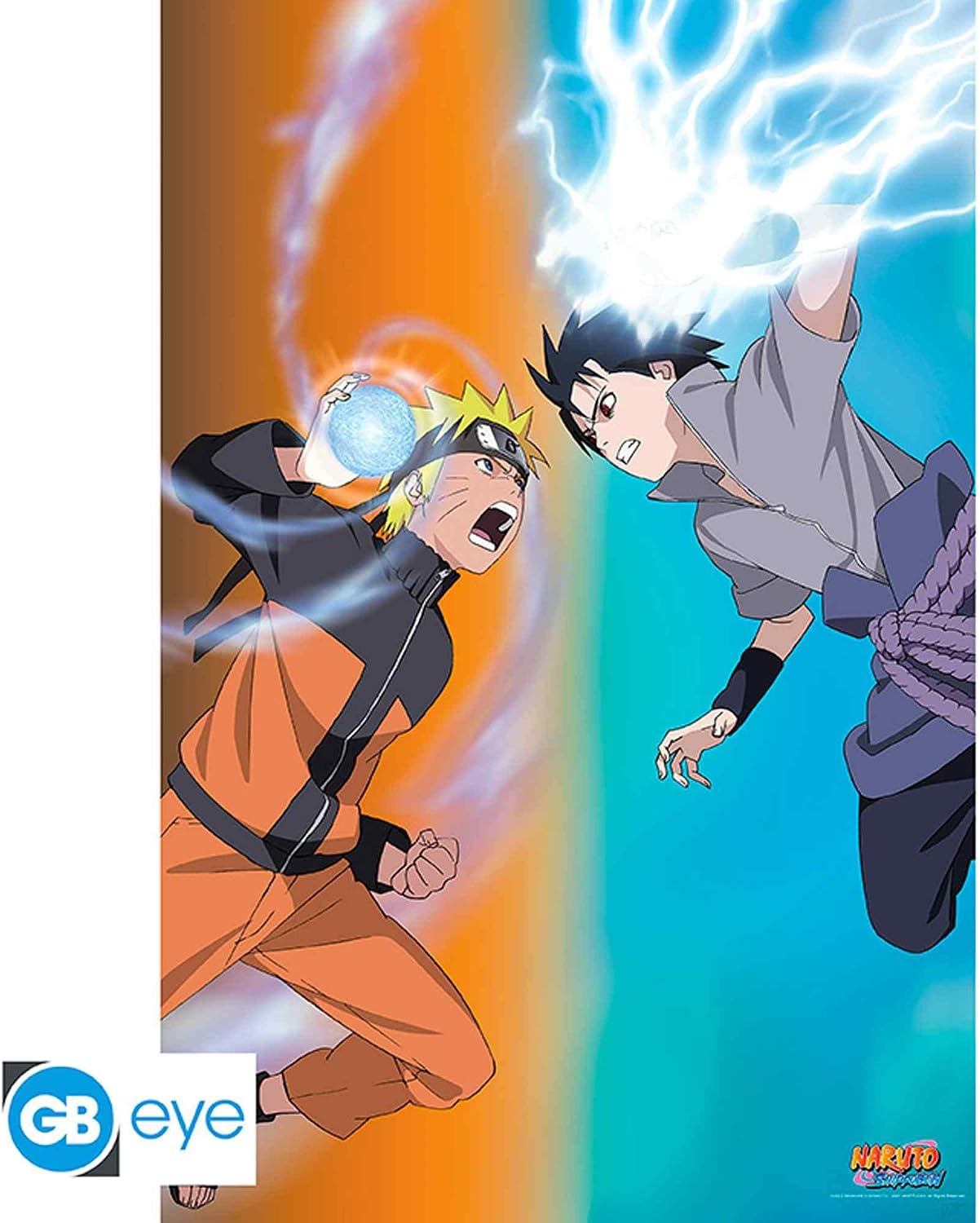 ABYSTYLE Naruto Shippuden Battle Scene Poster, 36"x24" Laminated Paper, FSC Certified Anime Manga Home Room Bedroom Office Decor Merch Gift