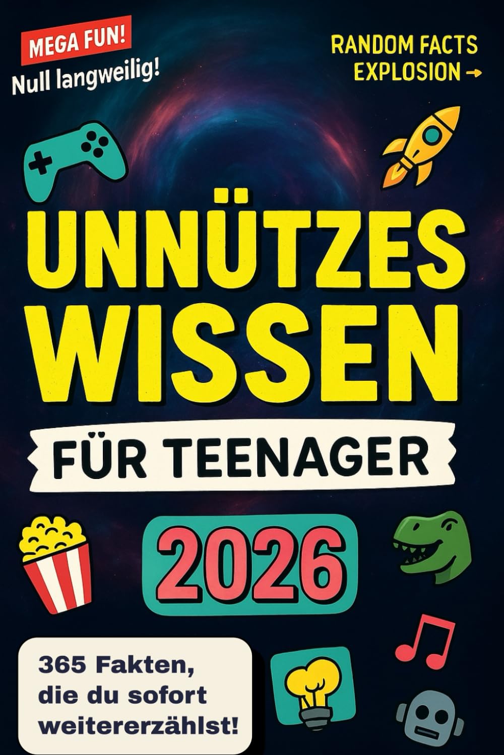Unnützes Wissen Teenager 2026: 365 witzige & verrückte Fakten, das ultimative Geschenkbuch zum Staunen, Lachen & Angeben!