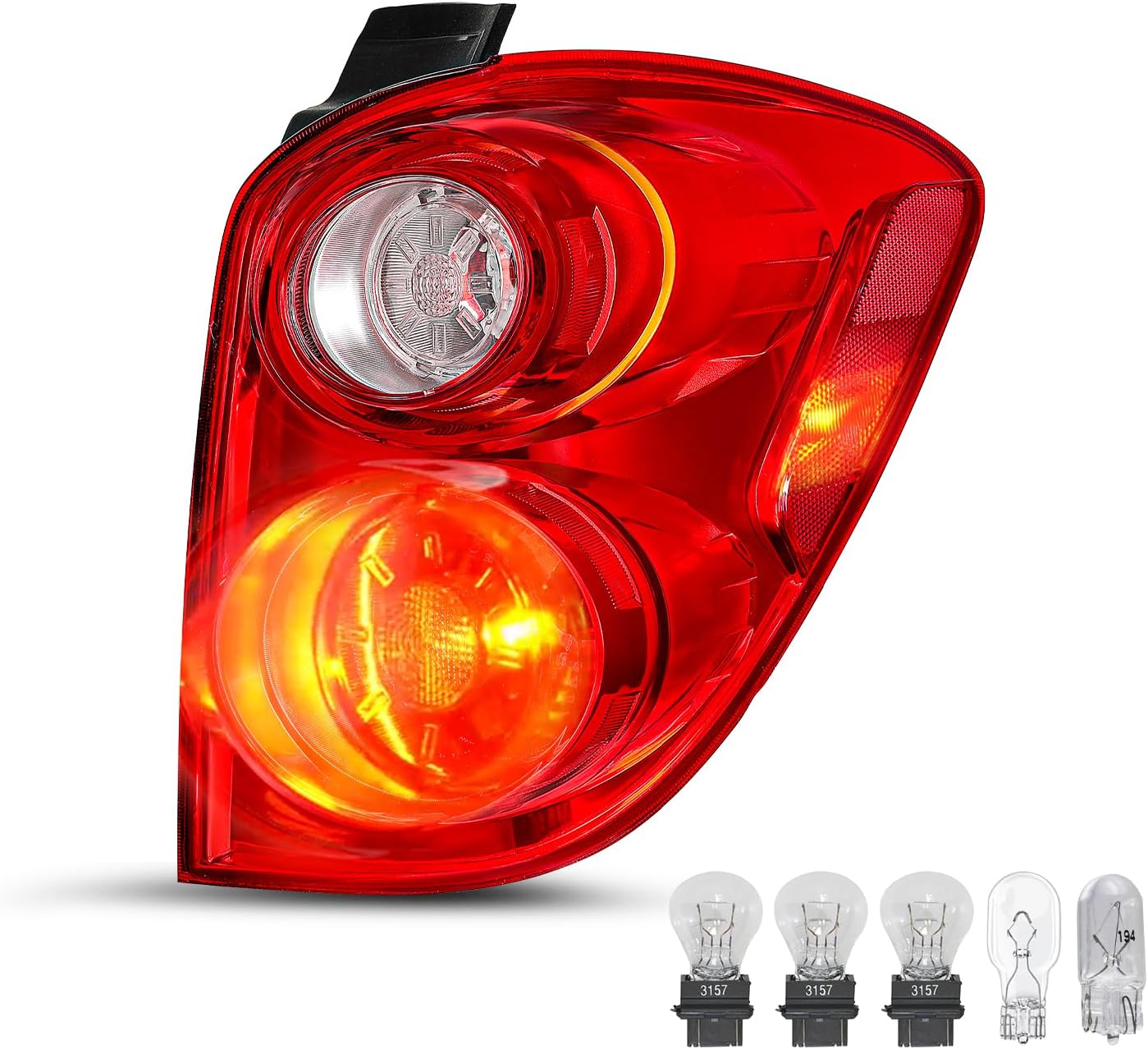 SOCKIR Tail Light Assembly Fits 2010-2015 Chevrolet Chevy Equinox Rear Taillight Halogen Outer Tail Lamp (Right Passenger Side)