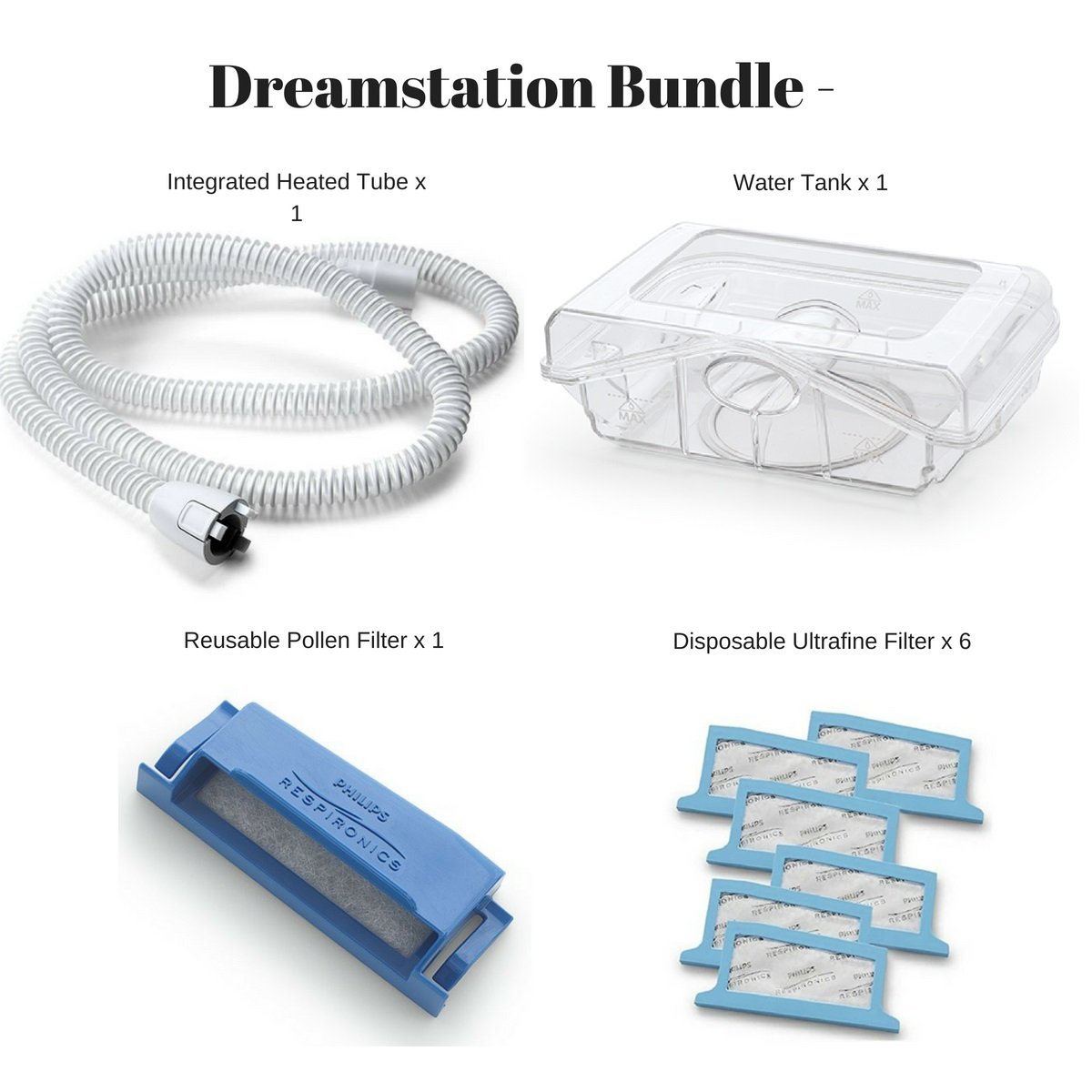 Philips Respironics Dreamstation Cpap & BIPAP Supplies Bundle
