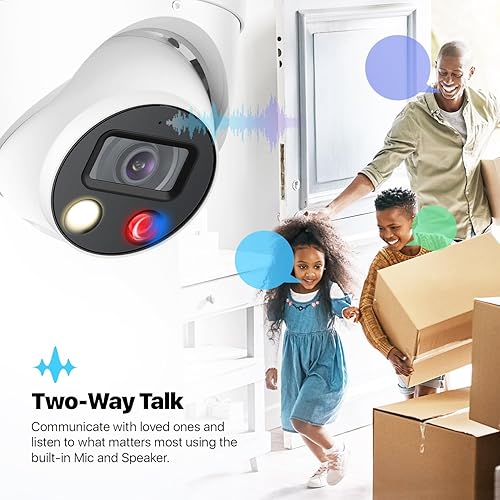 Miniatura 6 de Amcrest Cámara IP POE AI UltraHD 4K (8MP), 4K @30fps, visión nocturna a color de 98 pies F1.0, cámara de seguridad para exteriores, detección de