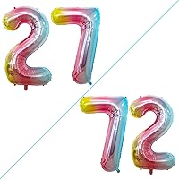 Vista 109 de GOER Globos con el número 80 para decoraciones de fiesta de cumpleaños número 80, globos de helio de aluminio jumbo de 42 pulgadas para 80 Oro rosa