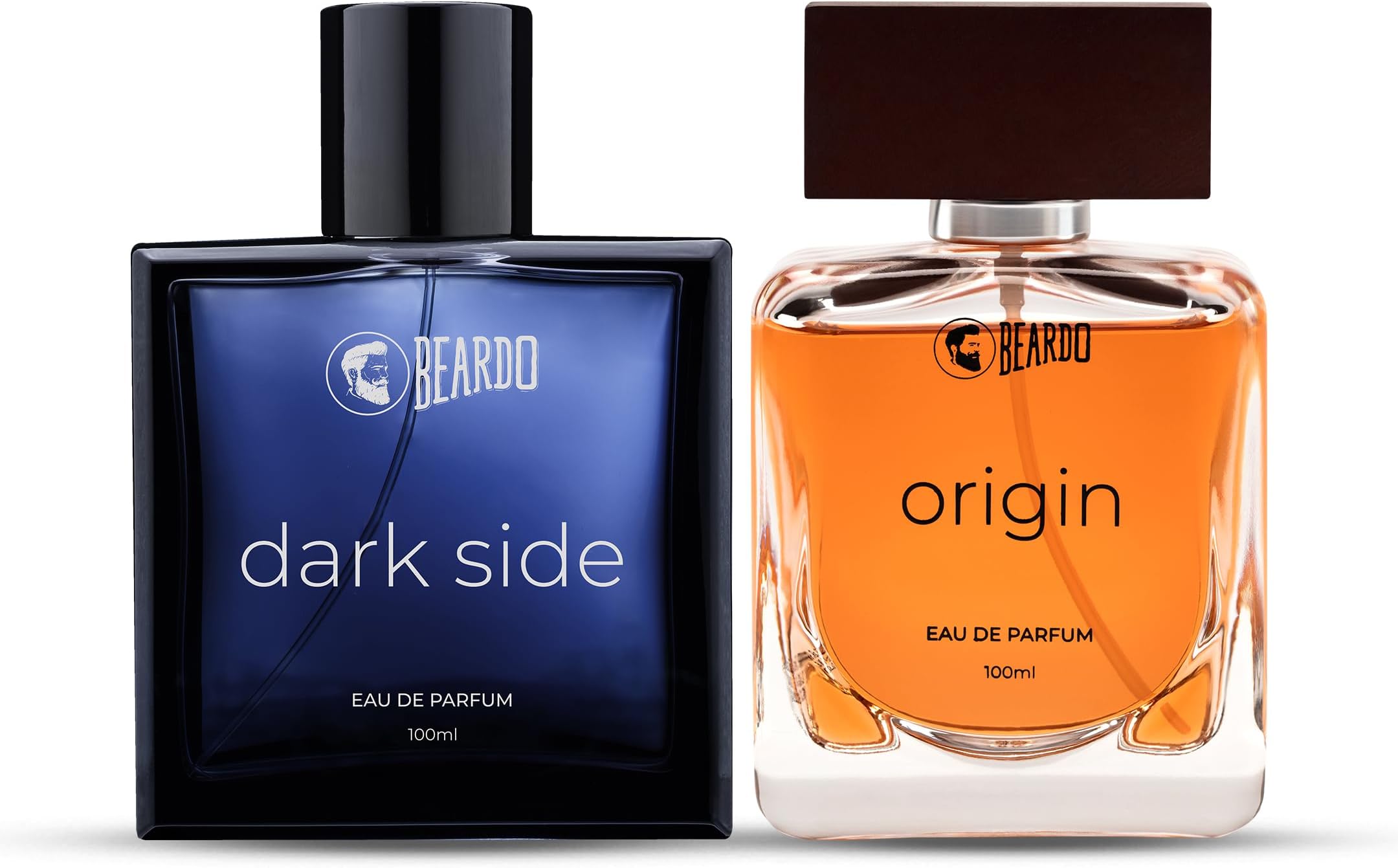 BEARDO Dark Side & Origin Perfume Combo For Men (100Ml X Pack Of 2) Long Lasting With Fresh & Woody Notes | Strong Eau De Parfum With Aqua & Musky Notes | Christmas Gift For Men | Gift For Friends