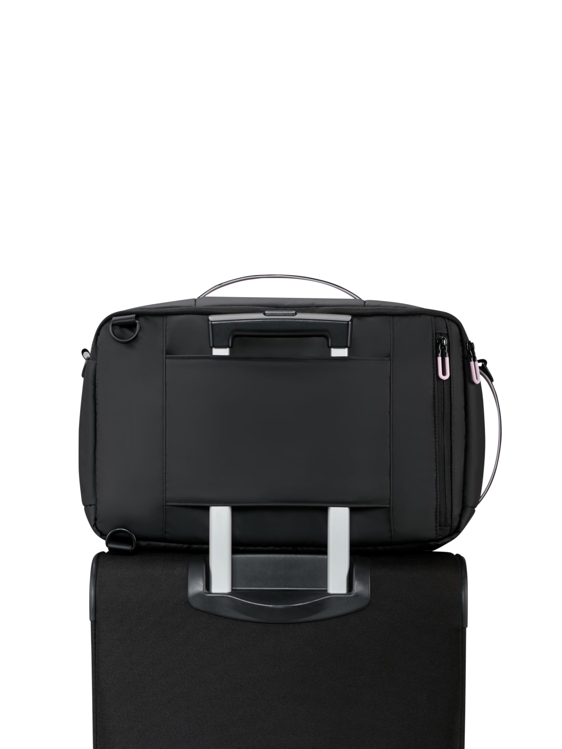 American Tourister Puffypop - Bagaglio a Mano da Sottosedile Donna (40 x 25 x 20 cm, 21 L, 0.70 kg) - Borsa da Cabina Versatile 3-Way, Zaino Aereo con Scomparto Laptop 14" - Nero