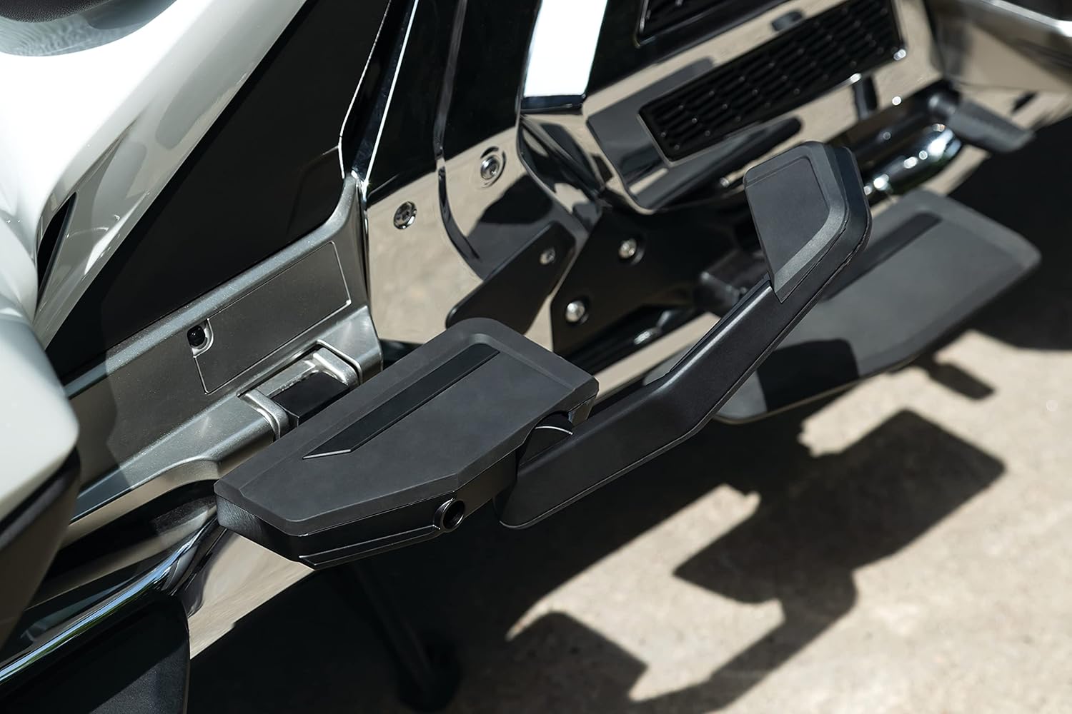 Kuryakyn 6761 Omni Passenger Floorboards for 2018-2021 Honda Gold Wing Motorcycles, Satin Black
