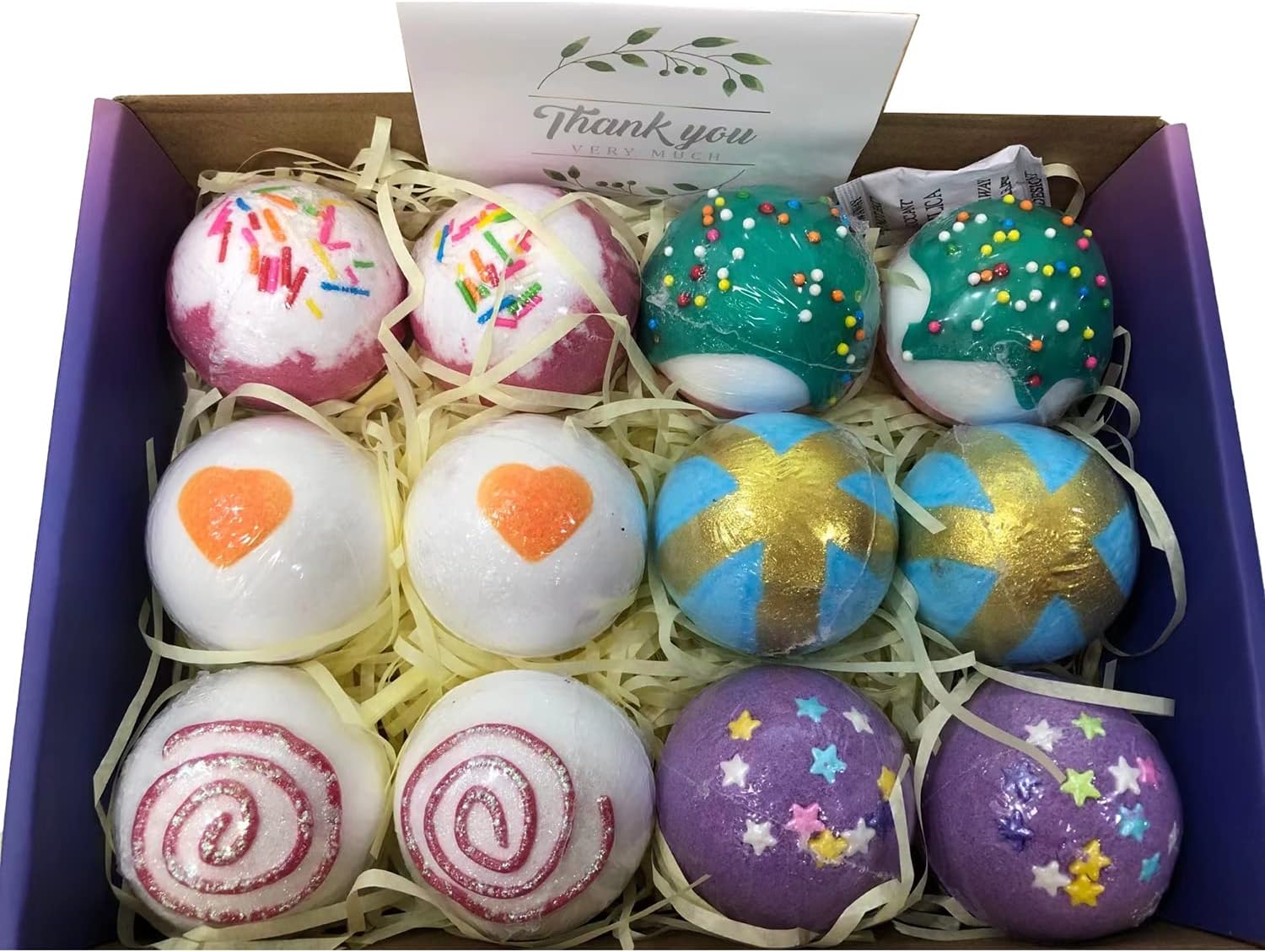 Bath Bombs,Lanwexy 12 Large Bath Bombs Gift Set for Women.Organic ...