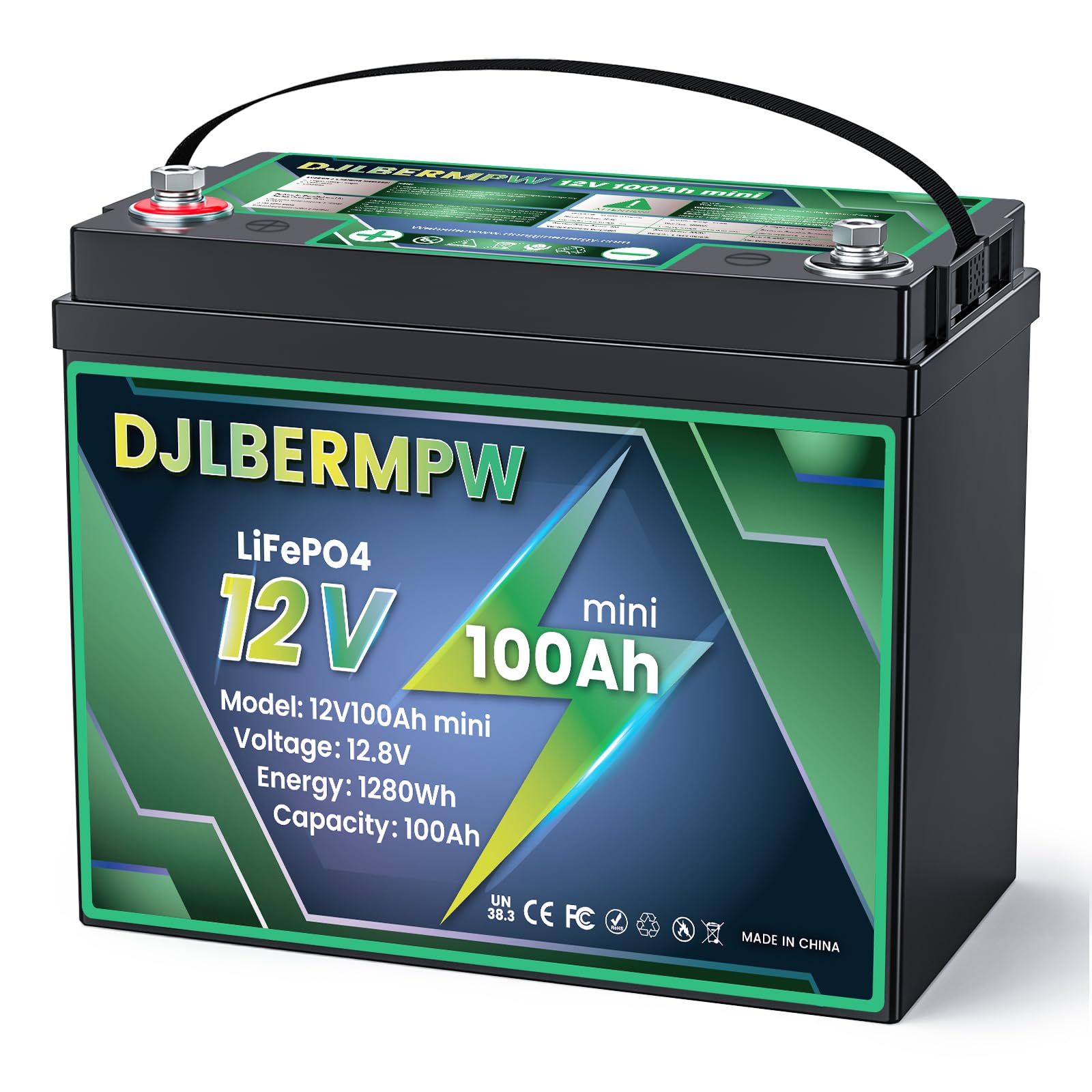 1207 12V 100Ah LiFePO4バッテリー スマートBMS キャンプ BMS Battery