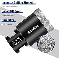 Vista 4 de Juego de 9 brocas de núcleo de diamante de 5/8 pulgadas a 11, azulejos de cerámica de porcelana, ladrillo de mármol, kit de sierra de agujero