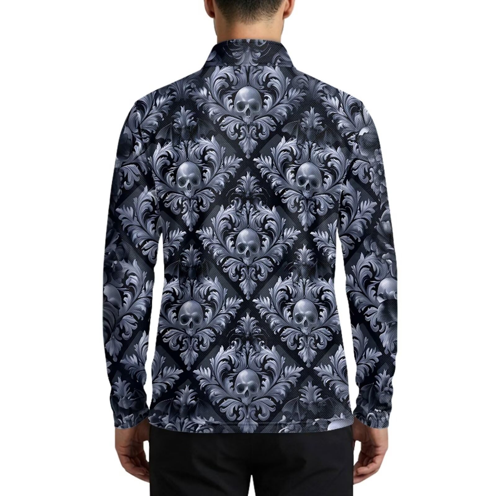 Polo da uomo a maniche lunghe raglan ad asciugatura rapida