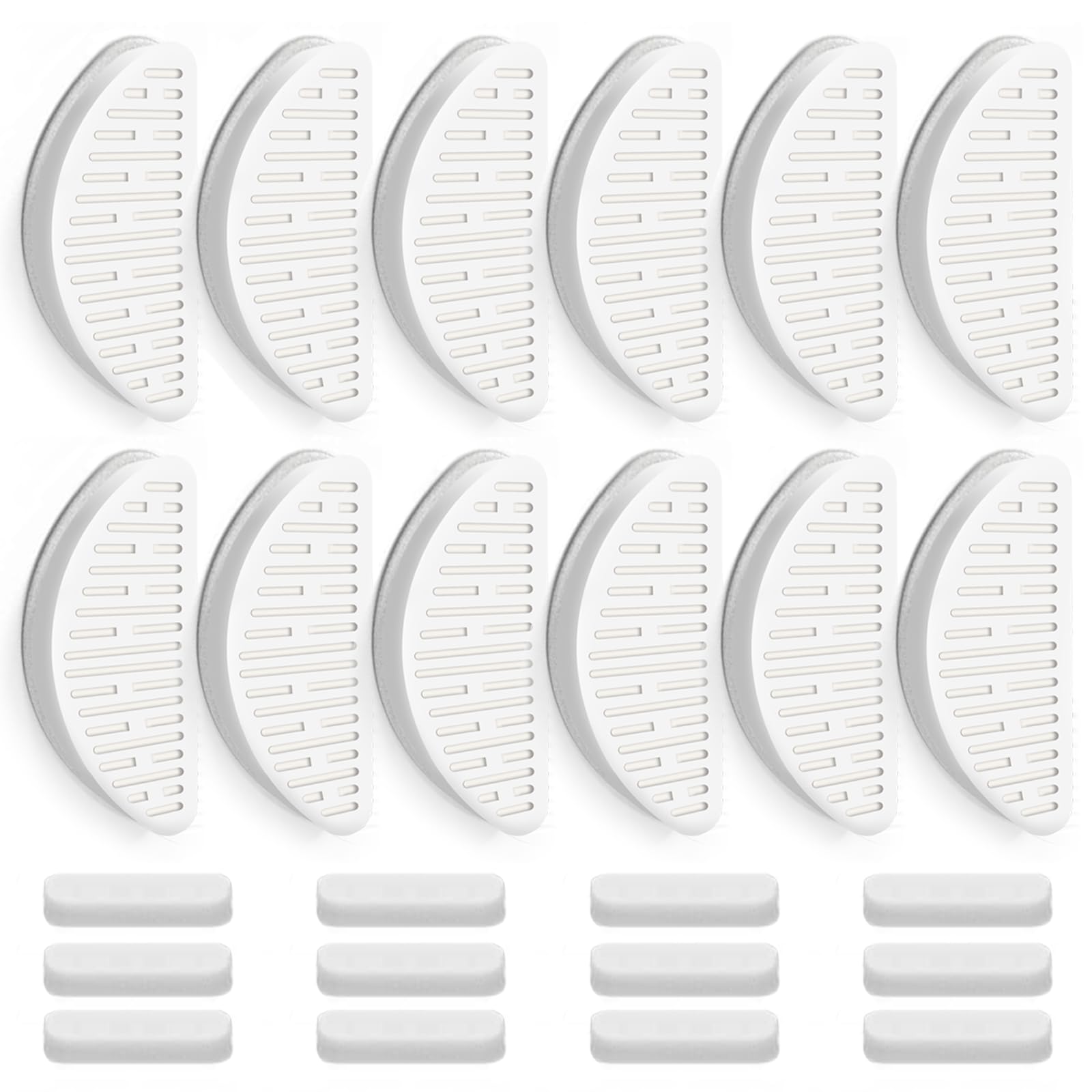 12 Pack Cat Water Fountain Filter & 12 Pack Replacement Fliter Sponges Fit for Uahpet Water Fountain 67oz/2L Automatic Pet Fountain,Pack of 24