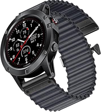 Ocean Ultra Trail Band 22mm Designed for Garmin Fenix 8 & 7 Series, Quickfit 22 Watch Nylon Bands for Forerunner 965/945/Approach S70