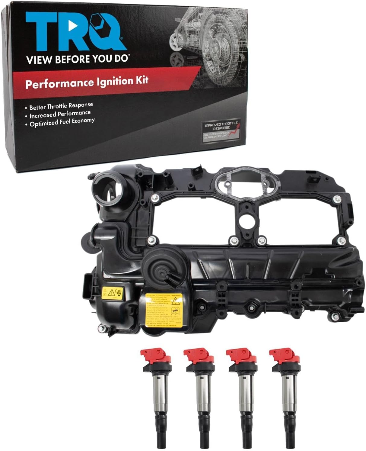 TRQ Ignition Coil Kit 5 Piece High Performance Compatible with 2012 BMW 328i 2015-2016 328i GT xDrive 2014-2016 428i