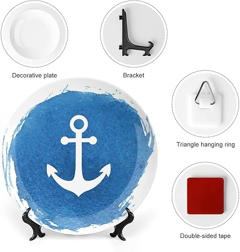 Miniatura 10 de LIGUTARS Platos de cerámica, platos de cerámica decorativos de animales, animales africanos, elefantes, vigas de sol, árboles, 6 pulgadas, para