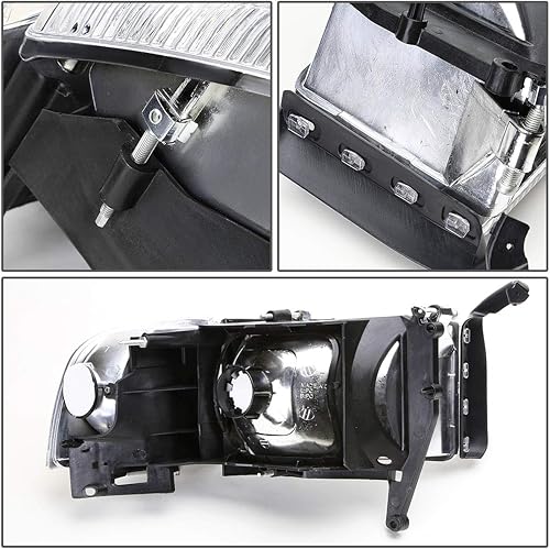 Vista 29 de DNA MOTORING Par de faros delanteros estilo OE + luces de esquina compatibles con 94-02 Ram, blanco, HL-OEM-DR94-4P OE-Blanco Claro