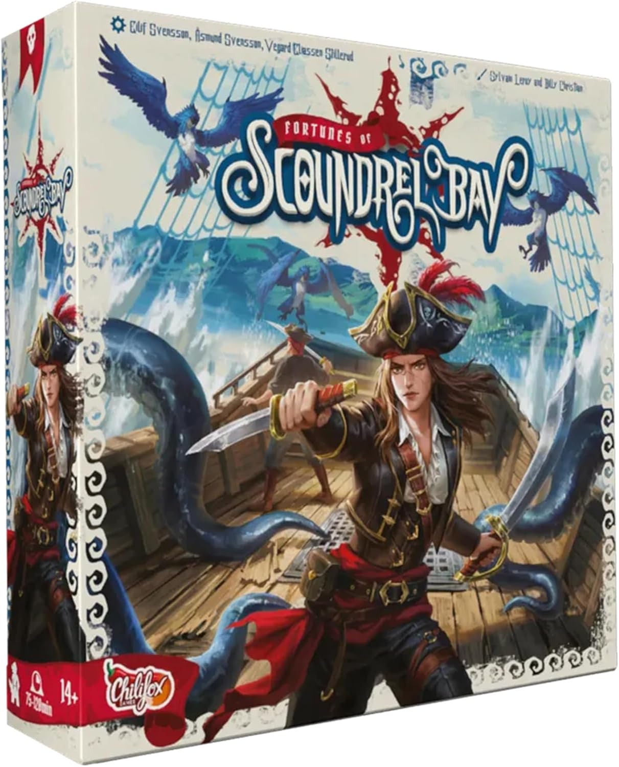 Fortunes of Scoundrel Bay Board Game - Pirate Themed Eurogame of Crew Building, Area Control & Engine Strategy, Family Fun for Teens & Adults, Ages 14+, 1-4 Players, 2 Hour Playtime
