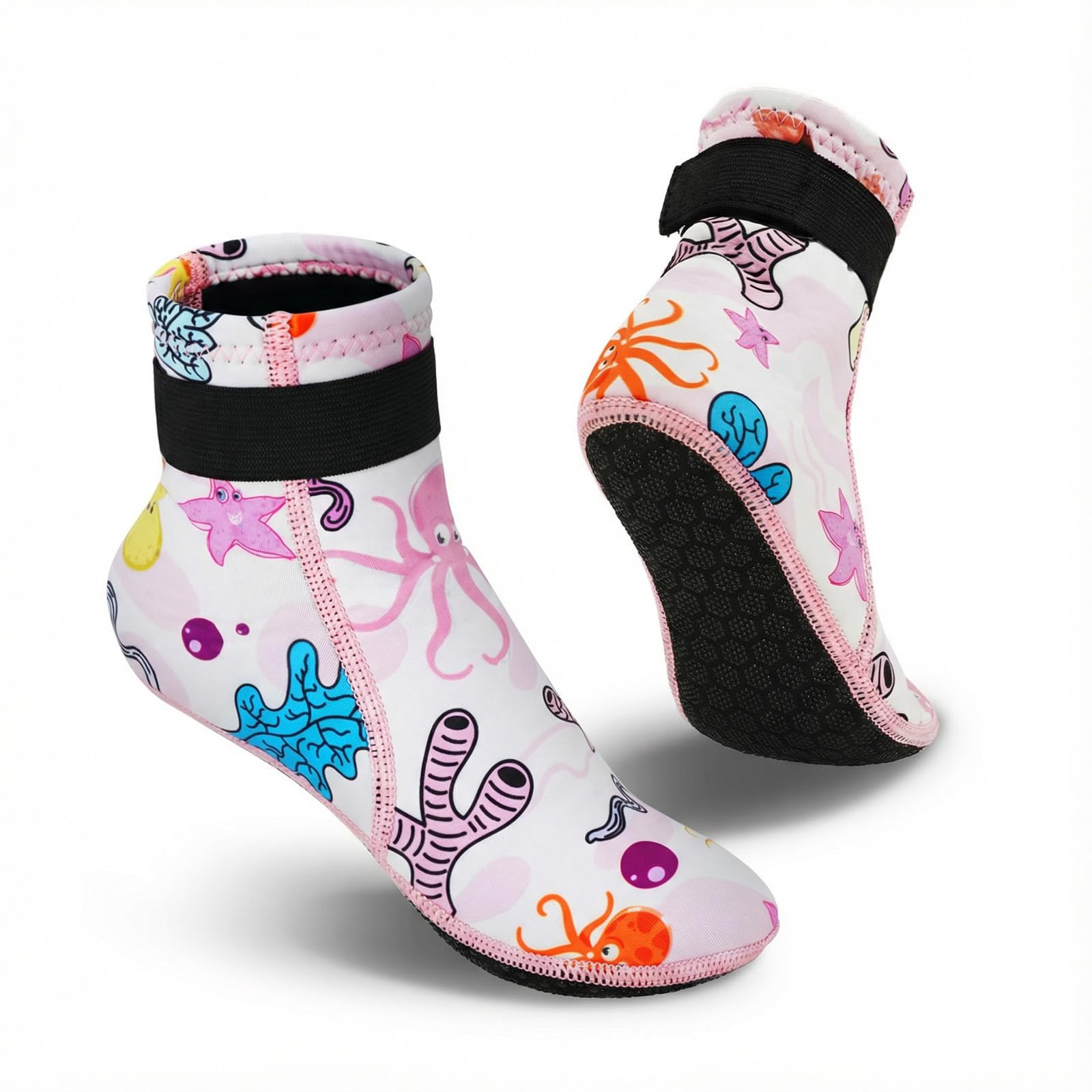 Summshall Neoprensocken Kinder 3mm Warm Halten Neopren Socken Wassersocken Tauchsocken für Wassersport