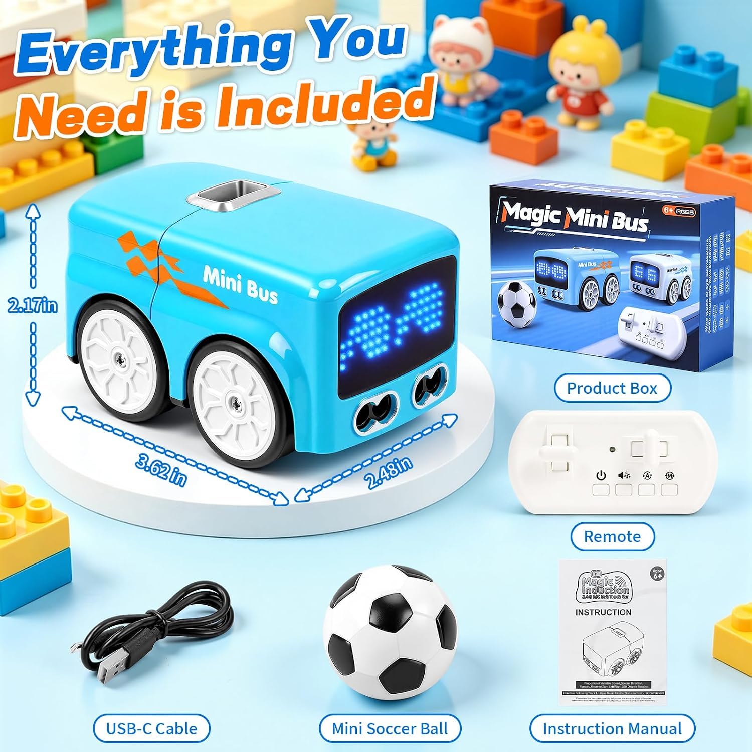 Umikk Magic Inductive Car Toy, Inductive Mini Interactive Cars Follows The Line, auto con sensore intelligente con funzione pennarello, carrello da disegno creativo per bambini pensiero Entwic (blu)