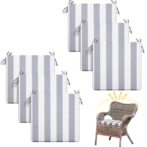 Outdoor Dining Chair Cushions Set of 6 Fade Resistant 17
