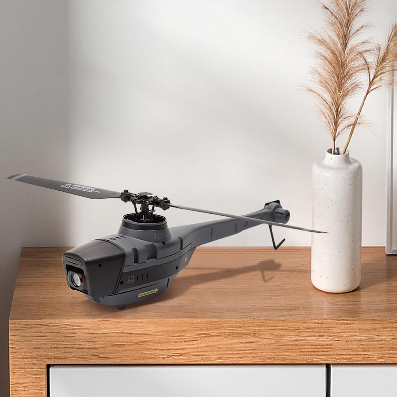 Model helikoptera RC C128 z kamerą 1080P, wojskowy samolot zwiadowczy 2.4G 4CH Scout Drone z 6-osiowym żyroskopem, start/lądowanie jednym przyciskiem,3 battery