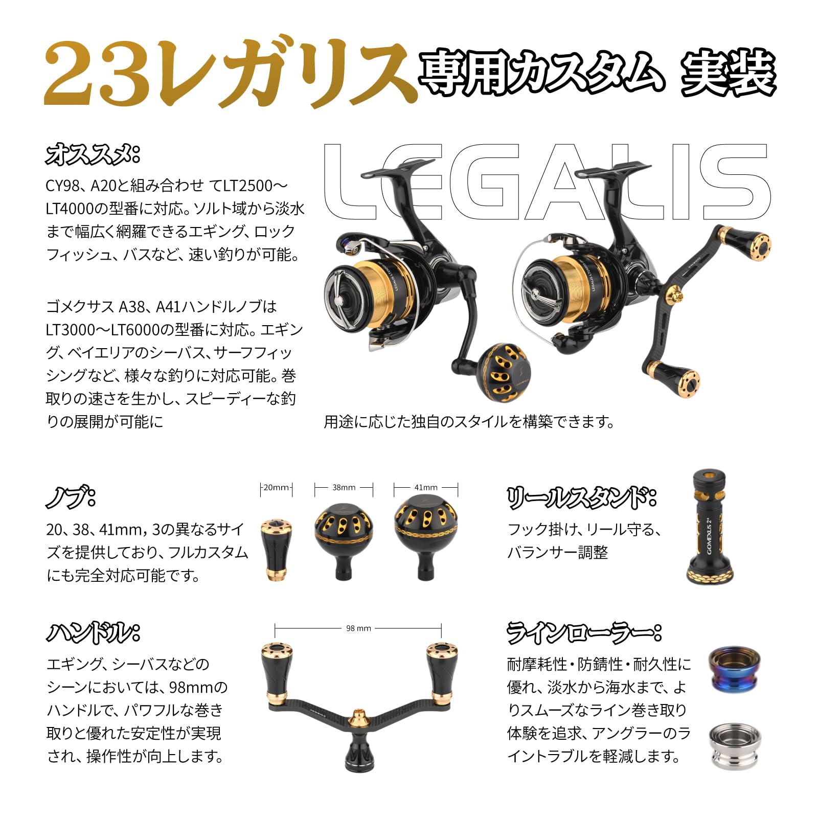 Amazon.co.jp: ゴメクサス R2 PRO リールスタンド 42mm スピニング