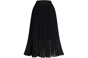 Womens Chiffon High Waist Skirt