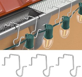 Gutter Clips for Hanging Outdoor Lights, Stainless Steel Light Clips 100PCS